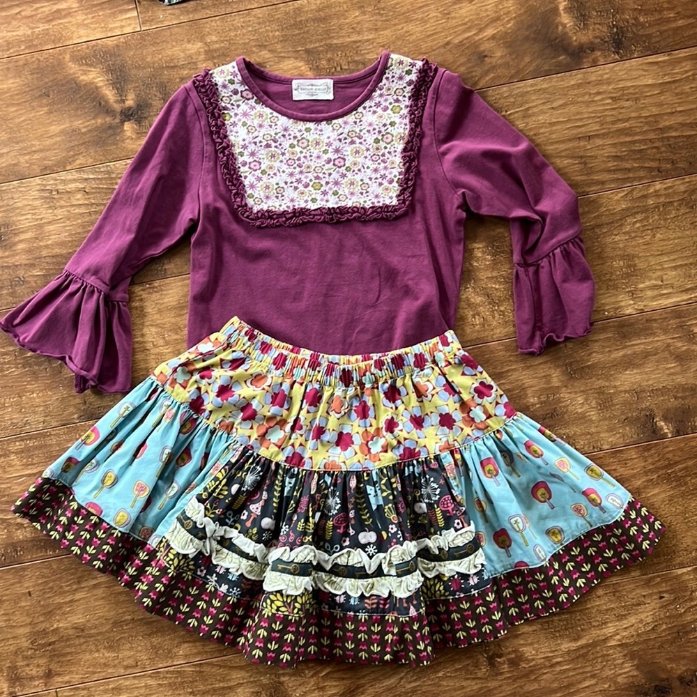 Matilda Jane skirt and Taylor Joelle top 2pc set fit size 4/5/6